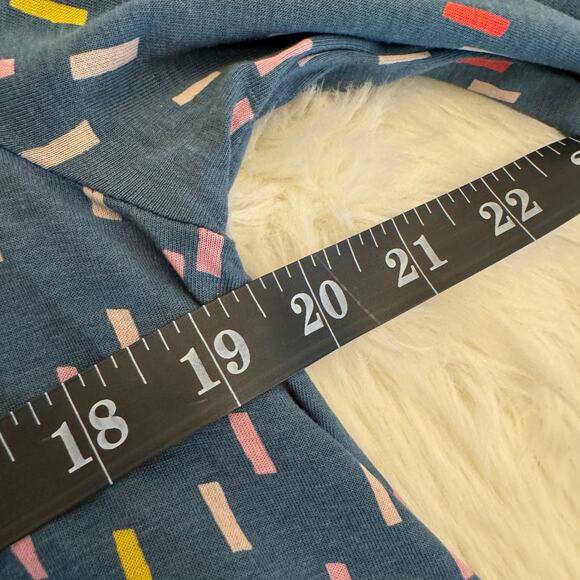 Boden Green Printed Confetti Long Sleeve Swing Mini Dress 10R - Picture 11 of 13